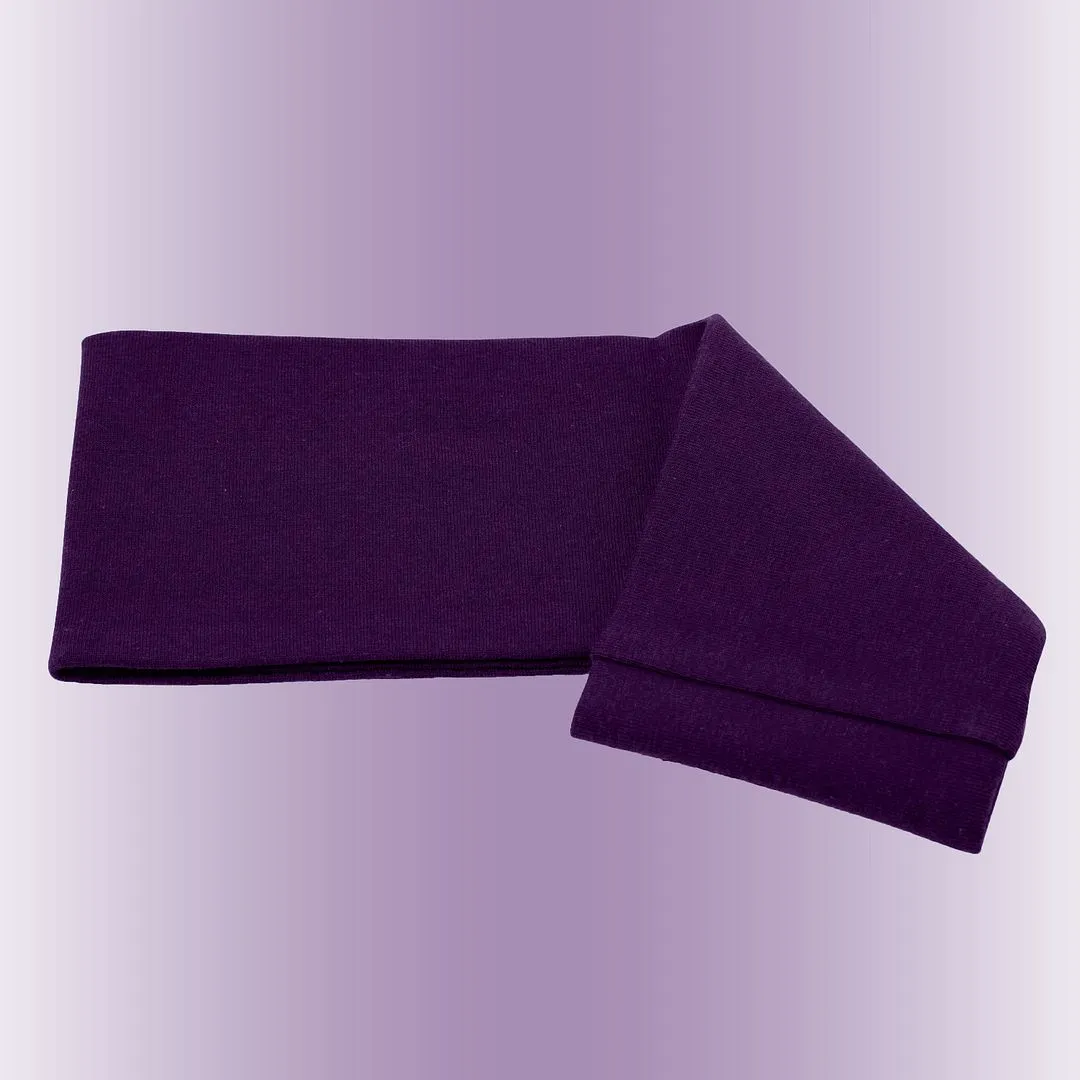 Women's Headbands Cotton Jersey 3" Wide Yoga Fitness Fashion Made in the USA Plum