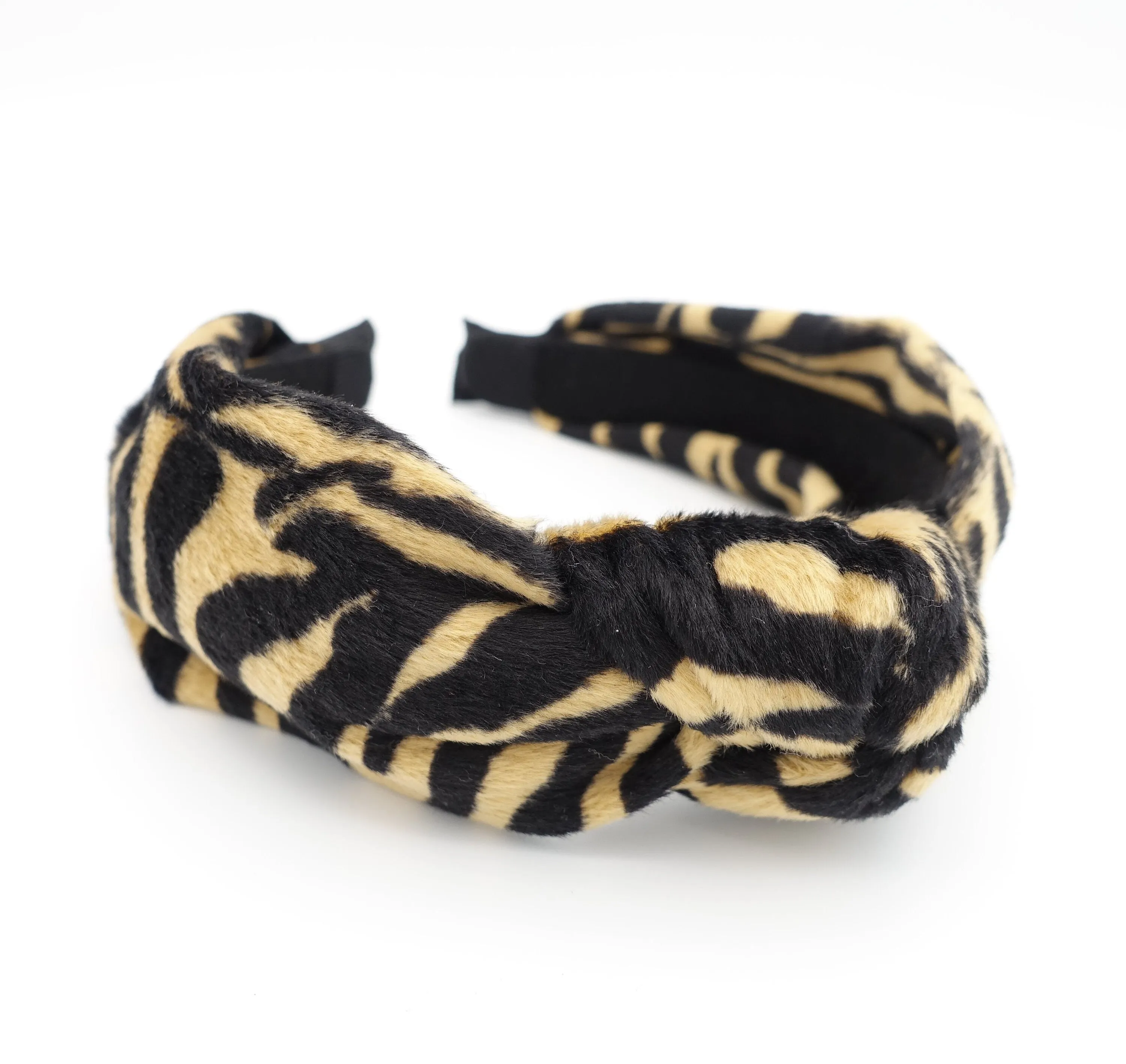 zebra knotted headband animal print pattern hairband woman hair accessory