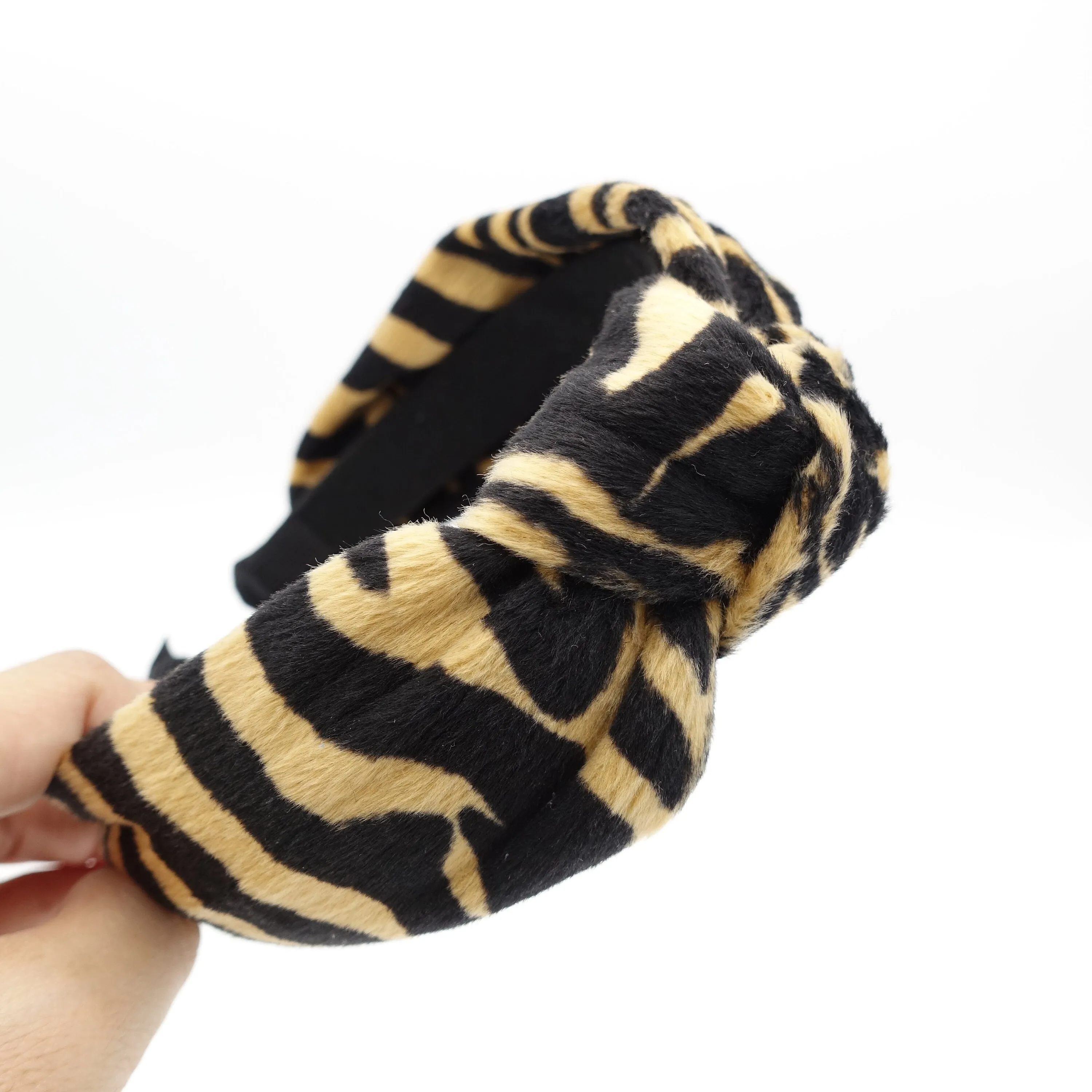 zebra knotted headband animal print pattern hairband woman hair accessory