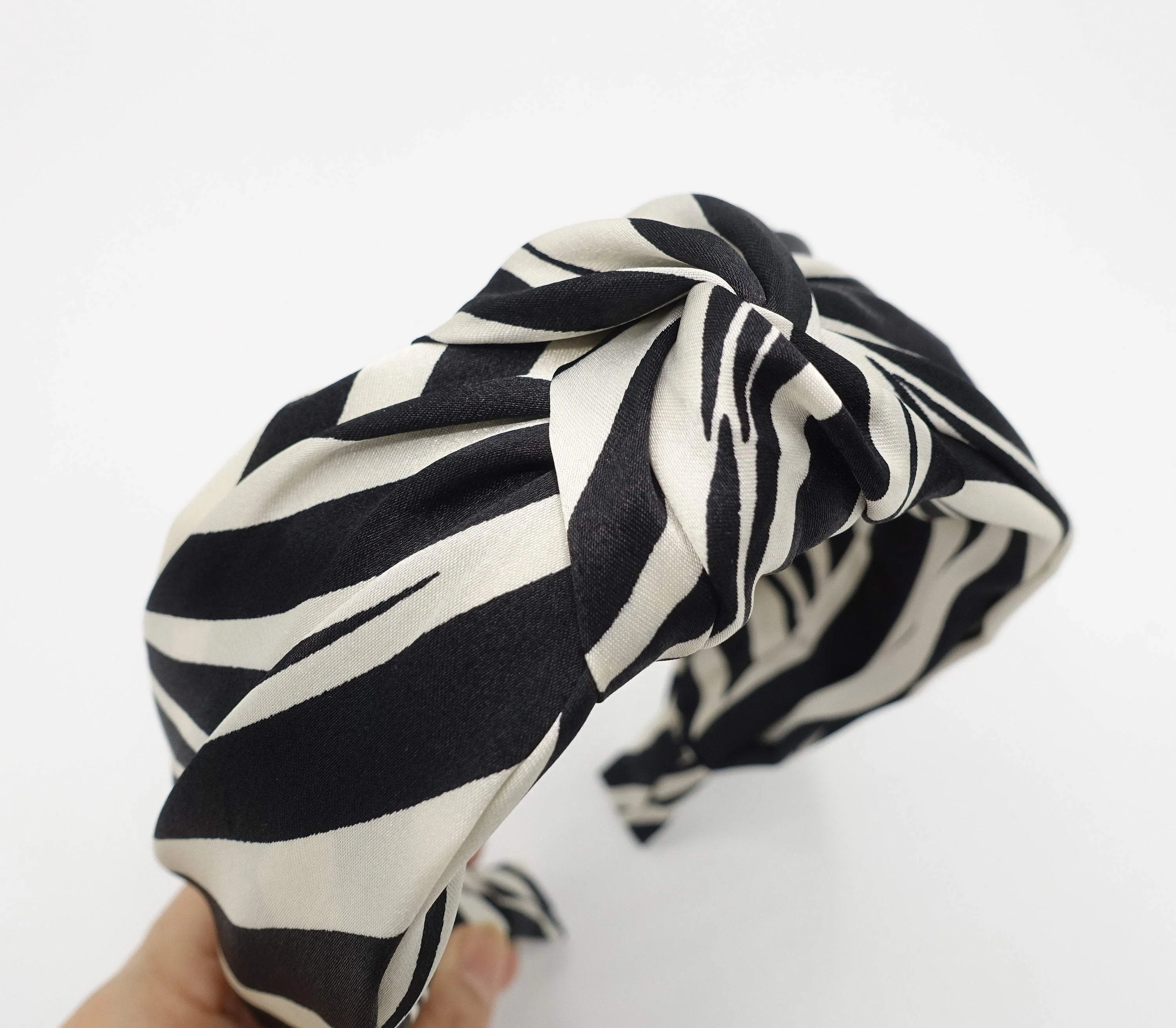 zebra top knot headband animal print hairband for women