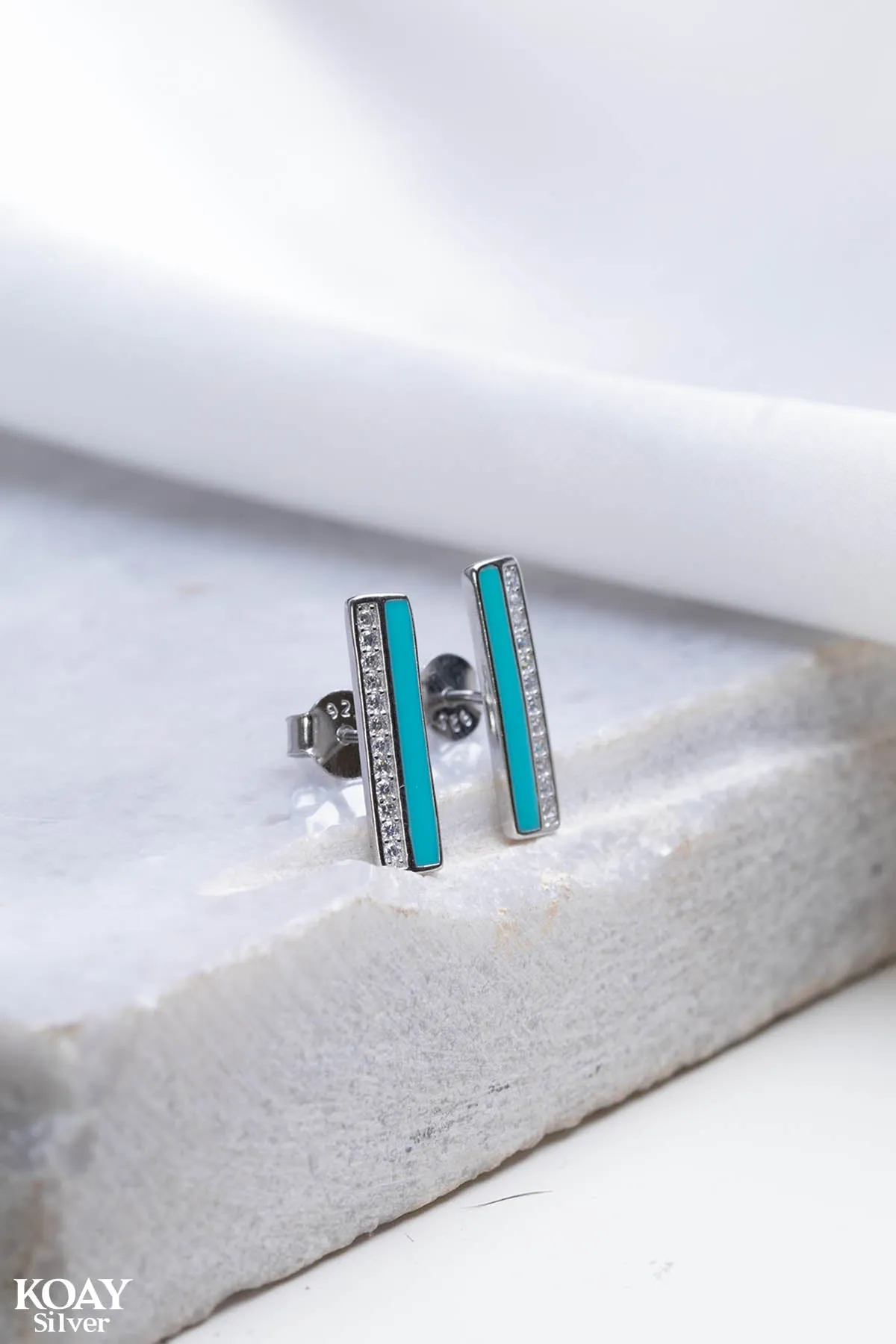 Zircon Earring (038-Turquoise)