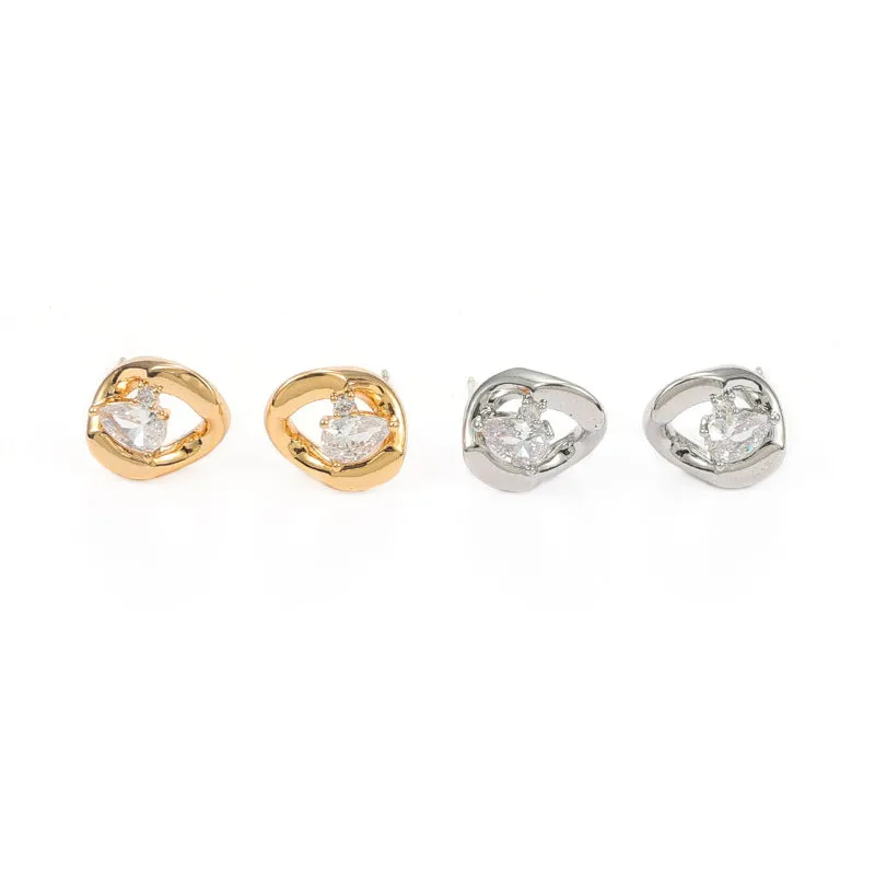 Zircon Irregular Stud Earring