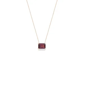 Zoya Garnet Necklace, 14K Yellow Gold