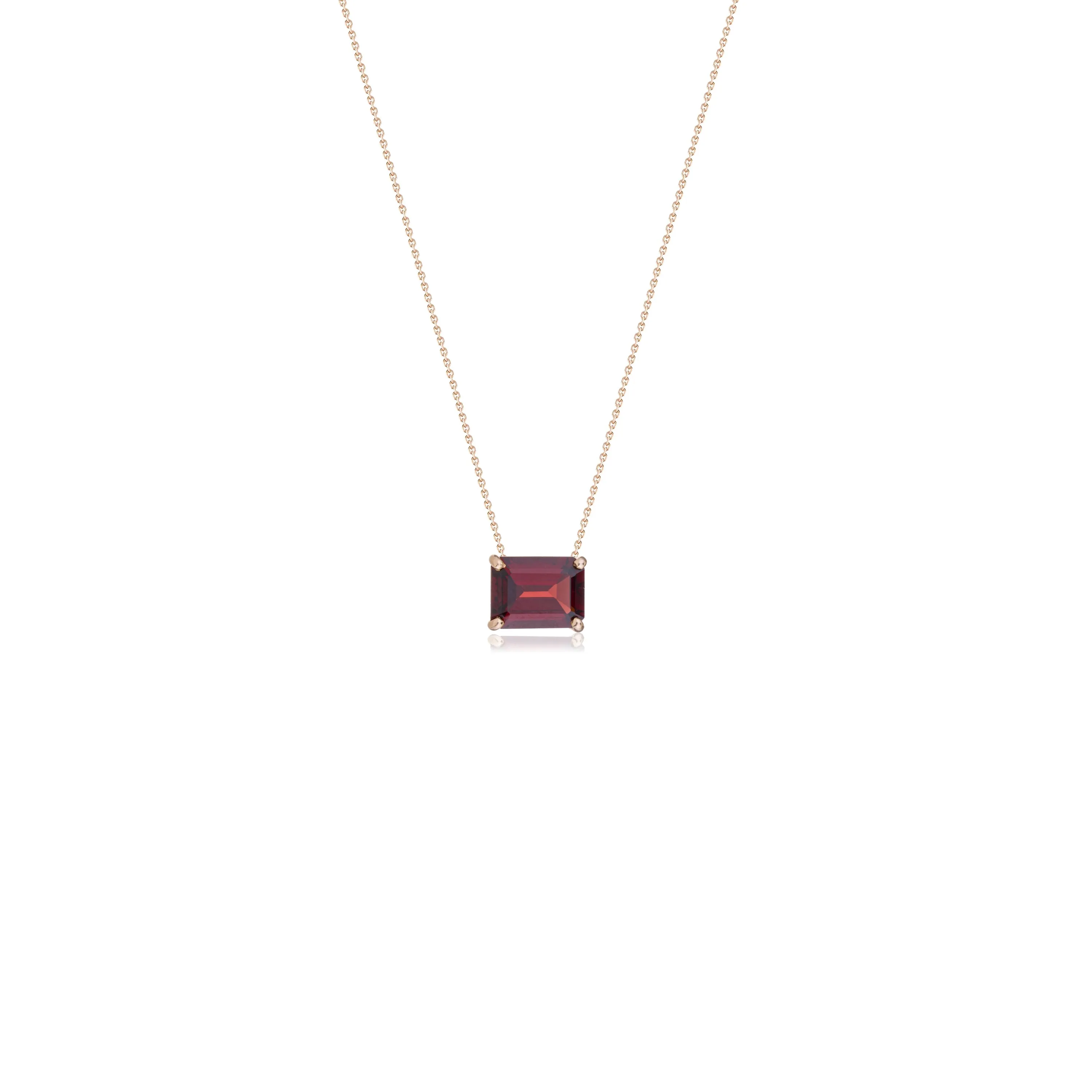 Zoya Garnet Necklace, 14K Yellow Gold